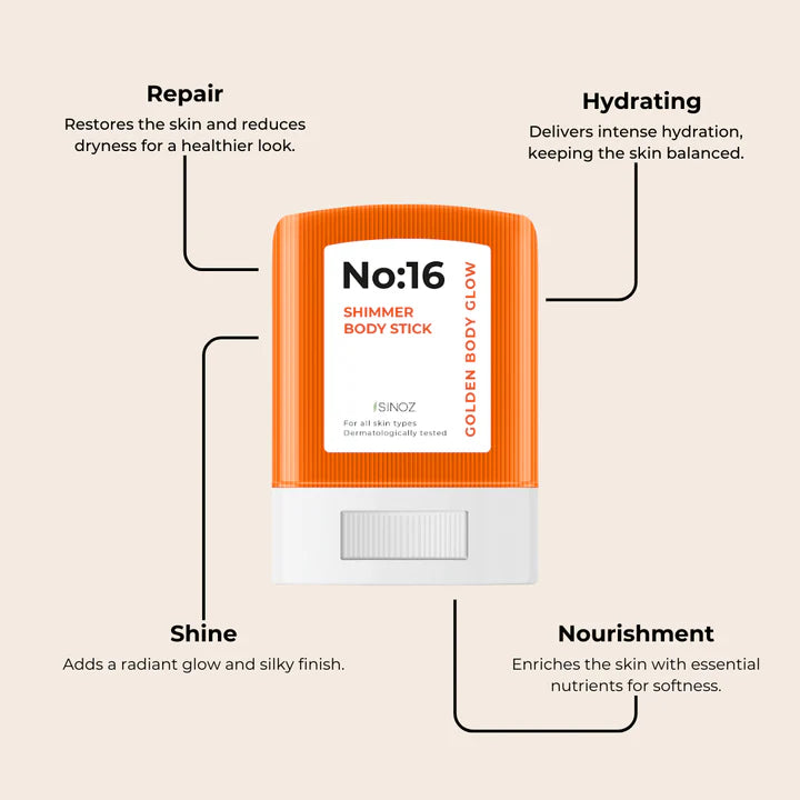 SINOZ No:16 Shimmer Body Stick - Блясък и интензивна грижа за кожата