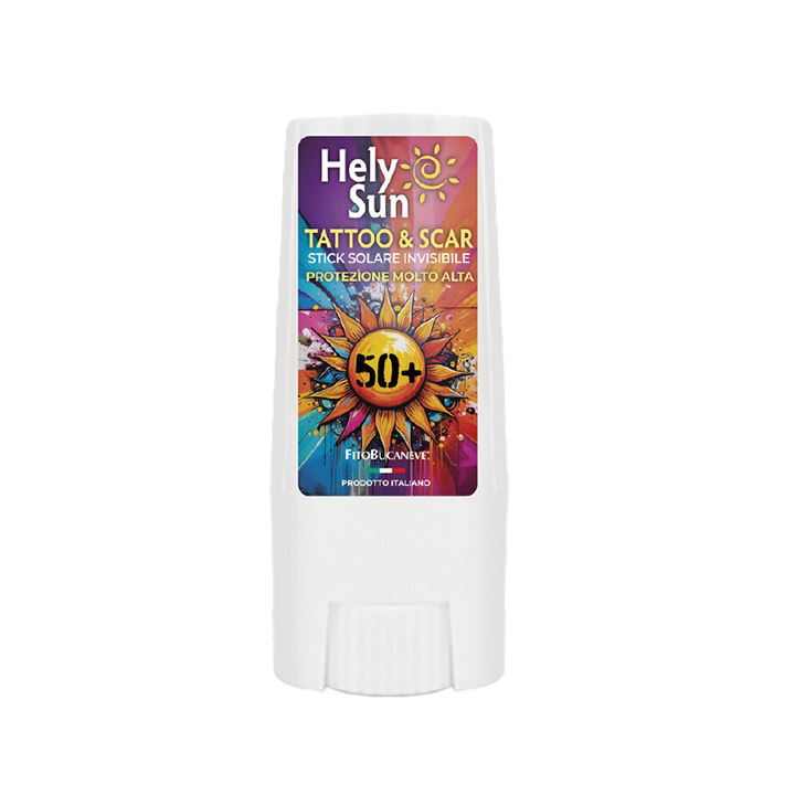 HelySun Tattoo & Scar SPF 50+ Невидим слънцезащитен стик за татуировки и белези, 9ml