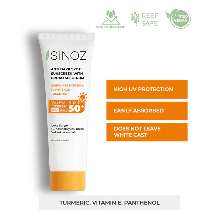 Защита от слънце и пигментни петна - Sinoz Anti Dark Spot Sun Cream SPF 50+ - 50мл