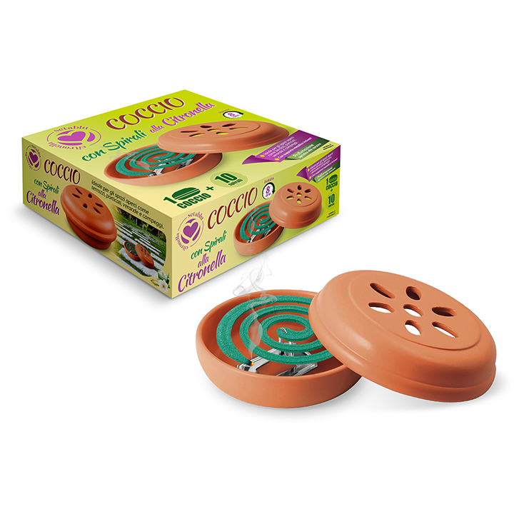 Спирали с Масло от Цитронела / 10бр/ с керамичен холдер