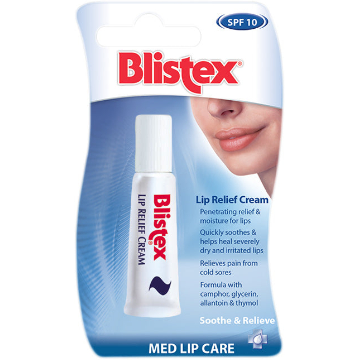 Blistex Lip Relief Cream крем за устни SPF 10, 6 мл - Грижа за сухи, болезнени и напукани устни