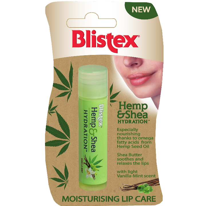 Blistex Hemp & Shea Балсам за Устни – Натурална Хидратация с Коноп и Ший, 4.25 гр.
