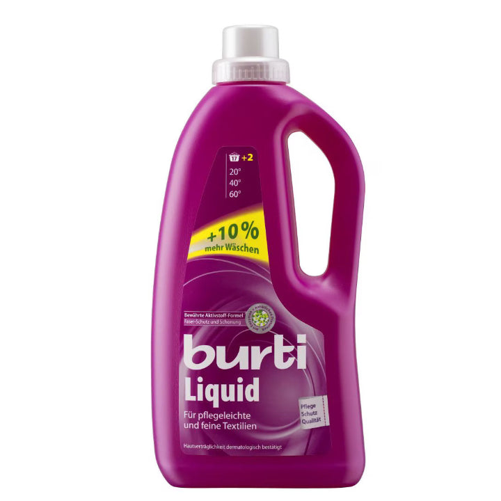 Burti Color Течен Перилен Препарат за Цветни Дрехи 1.27 л / 17+2 пранета – Защита на цветовете и безупречна чистота