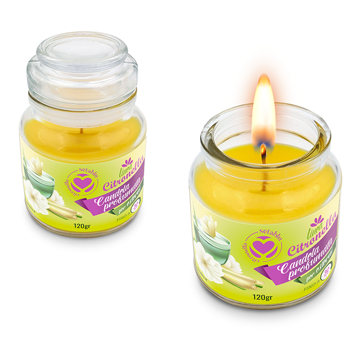 Ароматна Свещ с Цитронела - Натурална Защита от Комари на Открито, 30часа