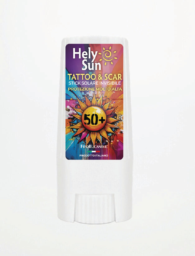 HelySun Tattoo & Scar SPF 50+  Невидим слънцезащитен стик за татуировки и белези, 9ml
