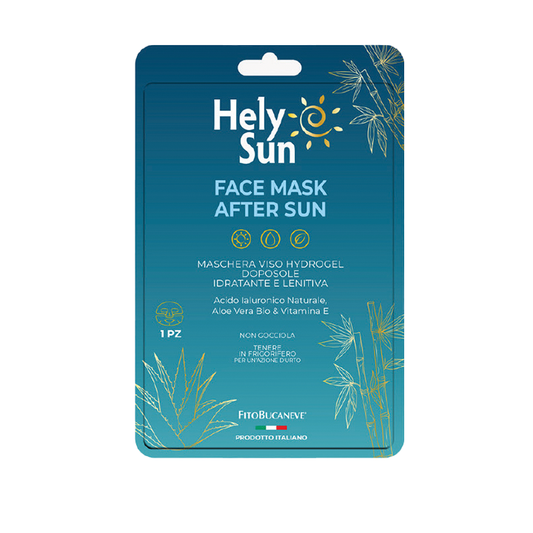 HelySun Face Mask After Sun – Хидрогелна маска за лице след слънце с Алое Вера и Хиалуронова киселина