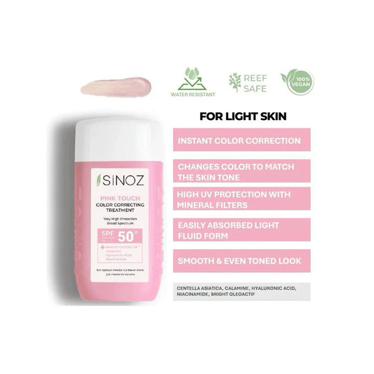 Озаряващ слънцезащитен флуид SINOZ Pink Touch Fluid SPF 50+ – 50мл